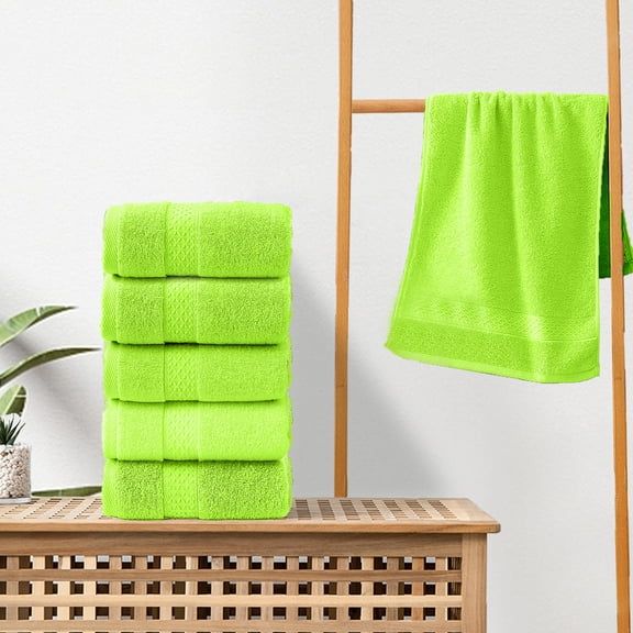 Summer Savings Clearance! Boovnll 5 Pack Hand Towels for Bathroom, 13x30" Super Soft & Absorbent Quick Dry Solid Color Cotton Towels, Thicken Microfiber Hand Towels for Hotel, Pool, Spa, Beach, Towels