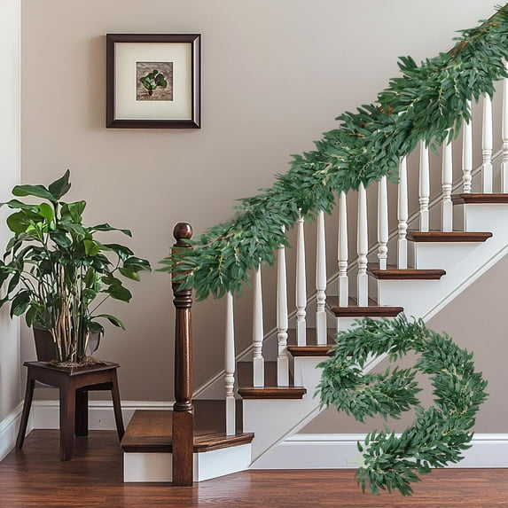 Summer Savings Clearance! Boovnll 6.5FT Greenery Garland, Artificial Garland Wreath Vines Green Spring Garland for Home, Farm, Fireplace, Table, Wall, Wedding Arch, Party Decor, Garland