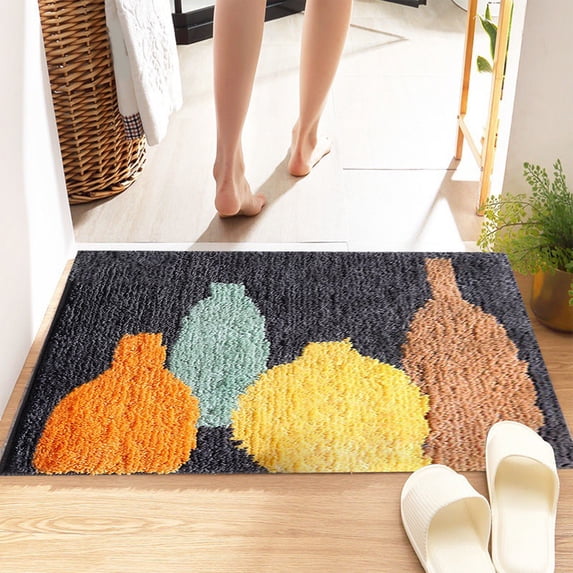 Summer Savings Clearance! Boovnll Bathroom Rugs, 16x24" Super Absorbent & Soft Thicken Faux Fleece Bath Mat, Quickly Dry, Non-Slip Bath Mats for Bathroom, Kitchen, Door Mat, Toilet Mat, Bathroom Mat