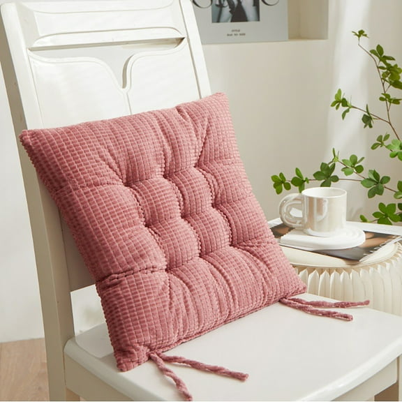 Summer Savings Clearance! Boovnll Chair Cushions, 16" Soft & Comfortable Non-Slip Velvet Outdoor Cushions with Ties, Thicken Chair Cushion for Indoor, Garden, Patio, Sofa, Couch - Seat Cushion