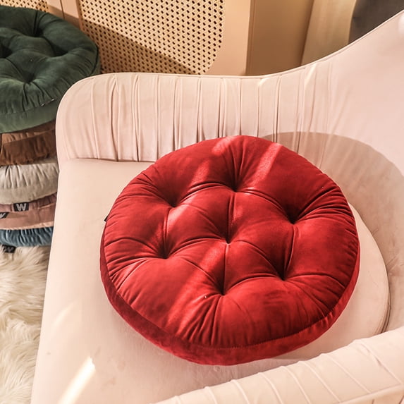 Summer Savings Clearance! Boovnll Chair Cushions, 16" Soft Comfortable Thicken Non-Slip Velvet Round Outdoor Cushions, Chair Cushion for Outdoor, Indoor, Garden, Patio, Sofa, Couch - Seat Cushion