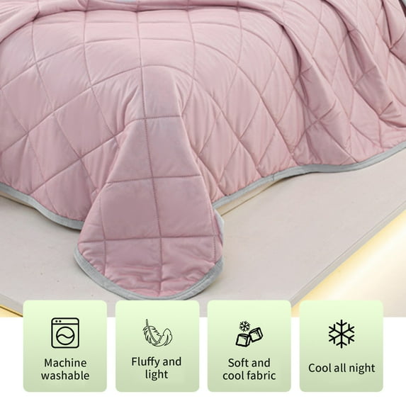 Summer Savings Clearance! Boovnll Cooling Comforter, 40x60" Cold Touch Fabric Lightweight Soft Fluffy Rest Cooling Comforter for Hot Sleepers & Night Sweats for Adults, Children, Comforter