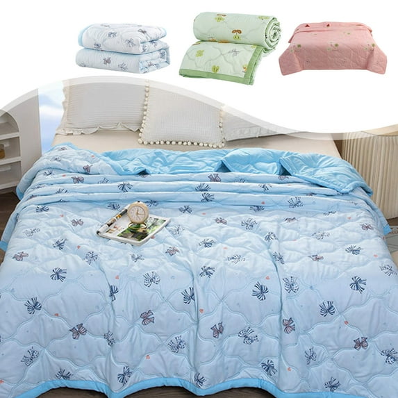 Summer Savings Clearance! Boovnll Cooling Comforter, 40x60" Cold Touch Fabric Lightweight Soft Fluffy Rest Cooling Comforter for Hot Sleepers & Night Sweats for Adults, Children, Comforter