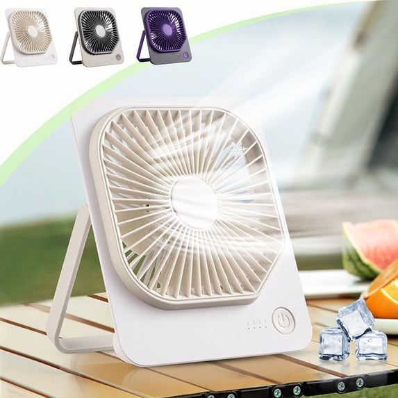 Summer Savings Clearance! Boovnll Desk Fan, 4 Speeds Air Circulator Fan, Low Noise, Strong Airflow, 270° Tilt Head, 6" Mini Fan, USB Rechargeable Small Fan for Home, Bedroom, Dorm & Office, Fan