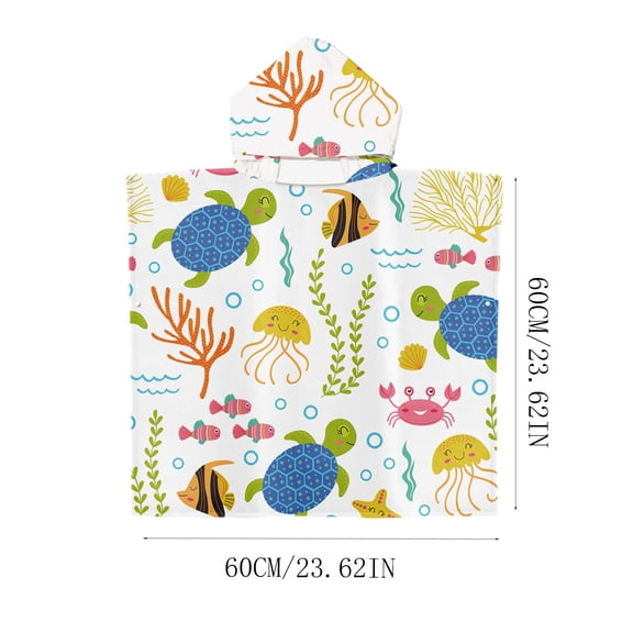 Summer Savings Clearance! Boovnll Kids Hooded Bath Towel, 3-10 Years Kids High Absorbent Quick Dry Sand Free Beach Towels for Beach, Yoga, Gym, Travel, Pool, Beach Accessories, Beach Towel - 24x47"