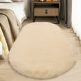 thumbnail image 1 of Summer Savings Clearance! Boovnll Rugs for Bedroom, 2x5.3Ft Super Soft Solid Color Plush Bedside Throw Rugs, Non Slip & Non Shedding Oval Bedroom Rug, for Living Room, Bedroom, Home Decor, Area Rug, 1 of 5