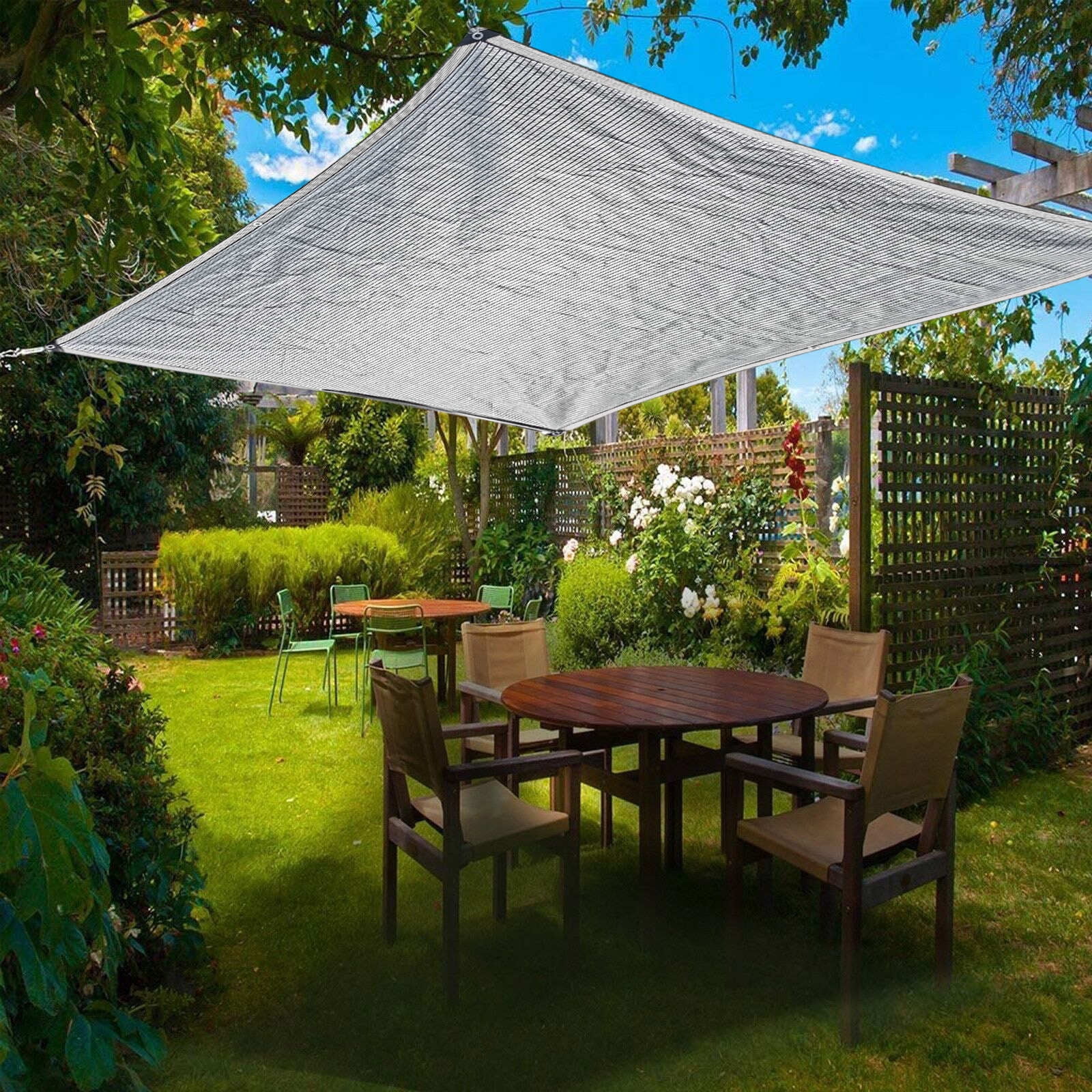 Summer Savings Clearance! Boovnll Sun Shades Outdoor Patio, 6.6x6.6Ft Rectangle Sand UV Block Sunshade Mesh Insulation Permeable Heavy Duty Shade Cloth for Outdoor Patio Yard Garden, Sun Shade