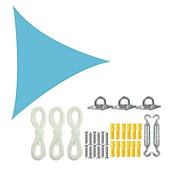 Summer Savings Clearance! Boovnll Sun Shades Outdoor Patio, 8'x8'x8' Triangle Sand UV Block Sunshade with Carabiners Insulation Waterproof Shade Cloth for Outdoor, Patio, Yard, Garden, Sun Shade