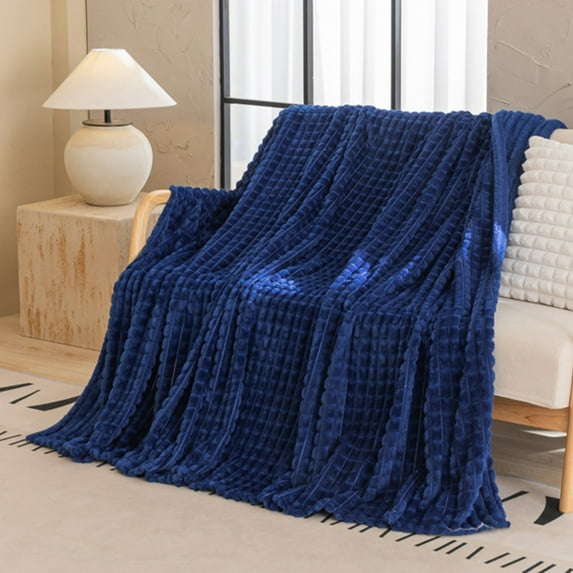 Summer Savings Clearance! Boovnll Throw Blanket - 39x59" Super Soft & Cozy Solid Color Lightweight Flannel Blankets - Machine Washable Microfiber for All Season Home, Living Room, Couch, Blanket