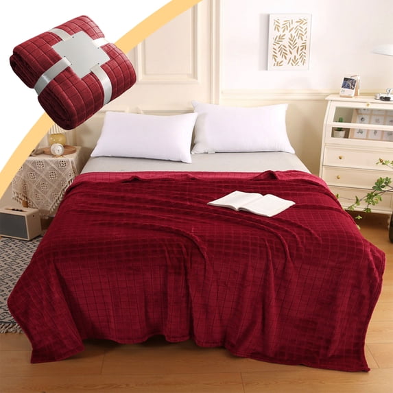 Summer Savings Clearance! Boovnll Throw Blanket - 60x80" Super Soft & Cozy Solid Color Lightweight Flannel Blankets - Machine Washable Microfiber for All Season Home, Living Room, Couch, Blanket