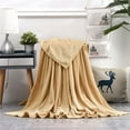 thumbnail image 1 of Summer Savings Clearance! Boovnll Throw Blanket, Super Cozy Soft Solid Color Thicken Microfiber Flannel Blankets, Machine Washable for Home, Office, Living Room, Couch, Sofa, Blanket - 71x79", 1 of 7