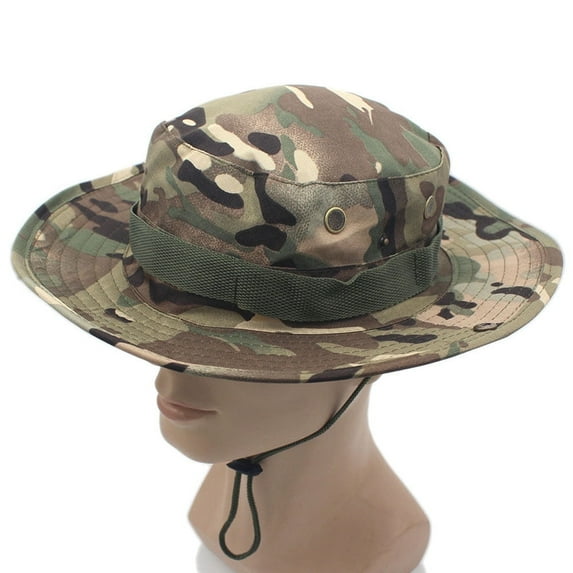 Bxsruta Bucket Hat, Sun Hats Beach Hat for Women Man, Summer Casual Wide Brim Windproof Foldable Camouflage Sun Hat for Outdoor Travel Vacation Beach Fishing Hiking