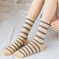 thumbnail image 1 of Bxsruta Women Autumn And Winter Striped Blue Plaid Sports Socks, 1 of 4