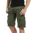 thumbnail image 1 of Summer Savings Clearance Cargo Shorts For Men athletic shorts Fashion Man Veralls Solid Casual Short Pants High Waist Loose Bandage Pants, 1 of 6
