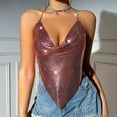 thumbnail image 1 of ! Chain Top for Women - Sequin Rhinestone Backless Crop Outfit Sparkly EDM Party Club Night Tank Shirt, 1 of 9