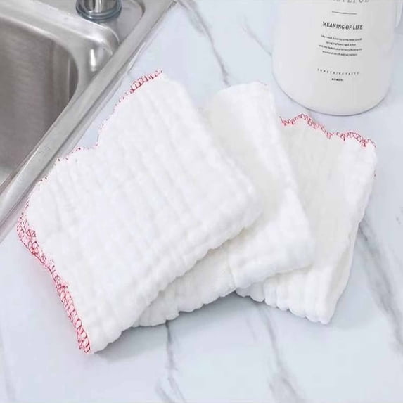 Summer Savings Clearance! Cleaning Cloths QTOCIO Cotton Dishcloths Easy To Clean Wipes Wipe The Table Cotton Kitchen Thickened Cloths