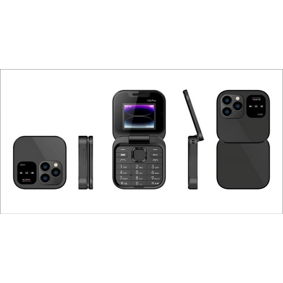 Amvlyk Folding Flip Phone Double SIM Double Standby Mini Backup Phone