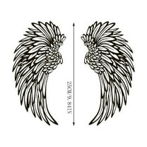 Zeceouar Black Angel Metal Wall Art With LED Lights,Large Metal Angel Wall Decoration,Angel Wall Sculpture Art Indoor Outdoor Wall Hanging Suitable