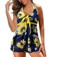 thumbnail image 1 of Summer Savings Clearance Dezsed Tankini Swimsuits for Women Loose Fit Floral Printed Halter Split Modest Two Piece Bathing Suits Bikini, 1 of 5