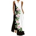 thumbnail image 1 of Dezsed Vintage Floral Printed Maxi Dresses for Women Summer Sundresses Sleeveless Party Evening Long Tank Dress Green B XL, 1 of 9