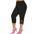 thumbnail image 1 of Dovford Capri Leggings for Women 2024 High Waisted Cutout Yoga Capris Lightweight Cozy Cropped Pants Solid Soft Lounge Pajams Pants, 1 of 5