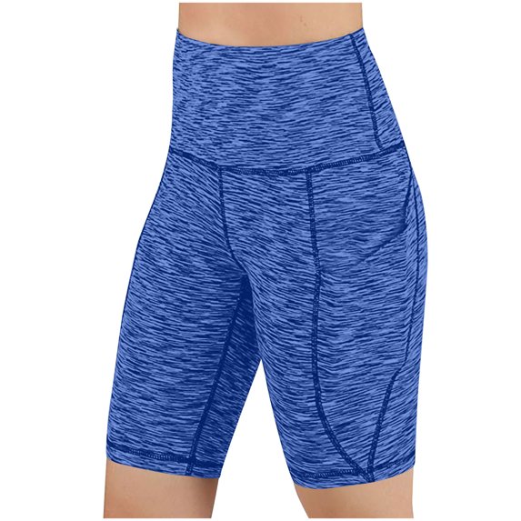 Summer Savings Clearance! Ecqkame Biker Shorts Women Compression Workout Leggings Yoga Shorts Casual Running Shorts for Women Blue B XXXL