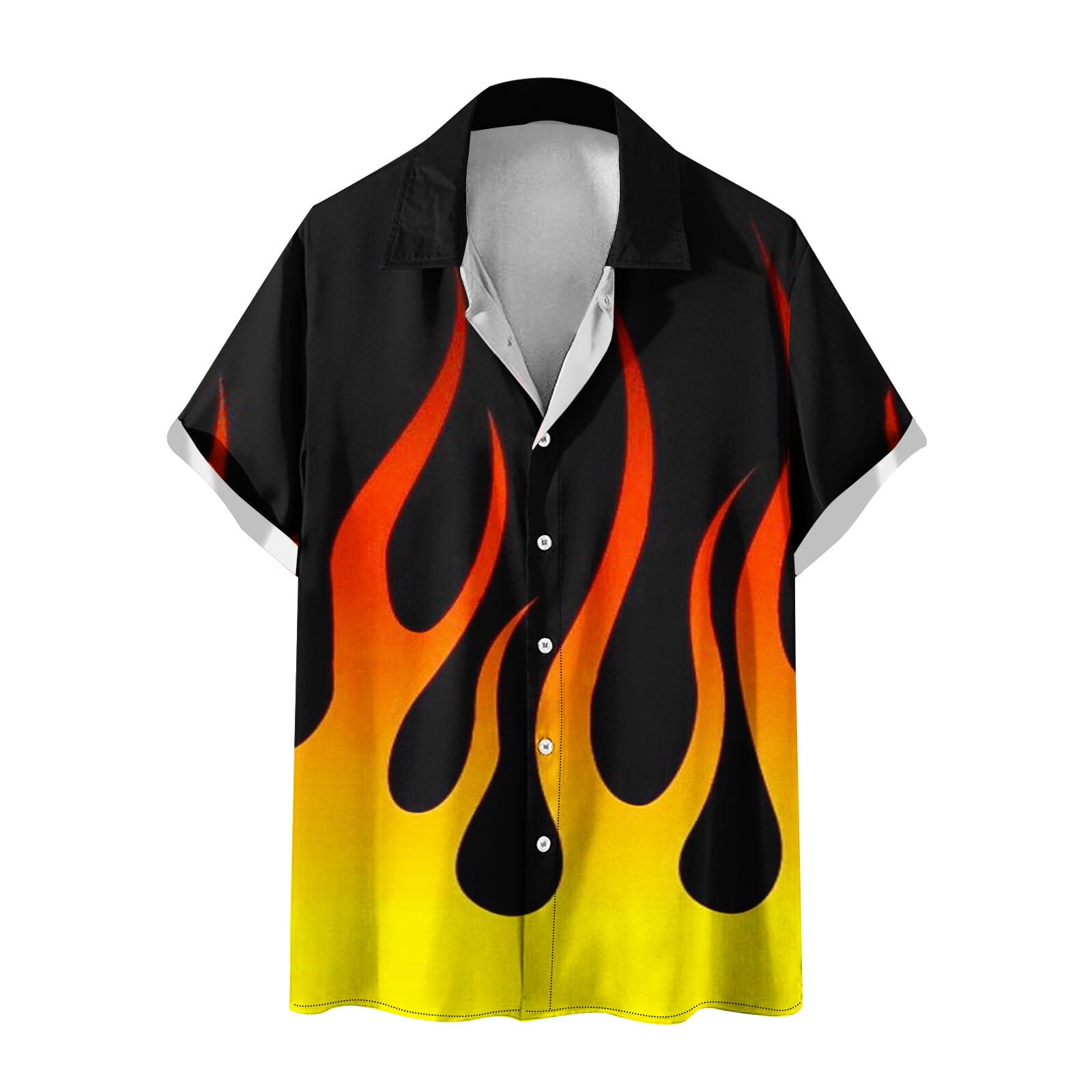 Summer Savings Clearance! Ecqkame Men Shirts Fashion
