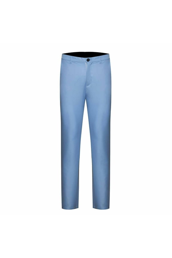 Men's Pants Fashion Casual Daily Holiday formal Business Slim Trousers Mens Dress Pants Sky Blue L