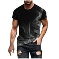 thumbnail image 1 of Ecqkame Mens T-Shirts Men Print Round Neck T-Shirt Casual Fashion Short Sleeve Mens Graphic T-Shirts Gray L, 1 of 5