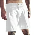 thumbnail image 1 of Ecqkame Pants for Men Summer Pocket Beach Breathable Solid Color Sports Shorts Athletic Shorts for Men White XL, 1 of 6