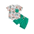 thumbnail image 1 of Edvintorg 0Months-3Years Baby Boy Summer Clothes Toddler Kids Clothes Boys 2Pcs Fashion Cute Short Sleeve Cowboy Print Casual Pocket Shirt Shorts Sets, 1 of 7