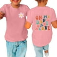 thumbnail image 1 of Summer Savings Clearance! Edvintorg 2023 Children's T-Shirt For Boys Girls Fashion Letter Print Comfortable Tee Tops Clothing Solid Color Short Sleeve Cotton T-Shirts Top Kids Clothes 3-14Years, 1 of 5