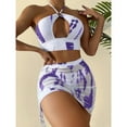 thumbnail image 1 of Edvintorg 2025 Swimwear Women Sexy Apron Print Strappy Back Set Three Piece Bathing Suit Bikinis Swimsuits, 1 of 7