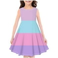 thumbnail image 1 of Edvintorg 4-14Years Kid Dresses Fashion Patchwork Printing Round Neck Sleeveless Casual Dress Summer Dress for Kids Girls Holiday Outfits Vestido, 1 of 3