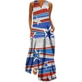 thumbnail image 1 of Edvintorg 4Th Of July Maxi Dress for Women Summer 2025 Sundress Casual Loose Printed Tank Dress V-Neck Pocket Sleeveless Beach Dresses, 1 of 5