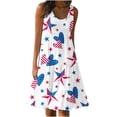 thumbnail image 1 of Edvintorg 4Th Of July Sundresses for Women Fashion Holiday Summer Casual Printing Sleeveless Party Beach Loose Dress Women's Clothing, 1 of 5