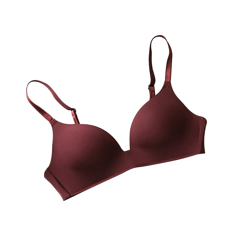 Summer Savings Clearance! Edvintorg Bras For Women Lightweight Bra,  Seamless, Small Chest, No Steel Ring, Cup Underwear Push Up Bras For Women  Red 