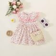 thumbnail image 1 of Summer Savings Clearance! Edvintorg Dresses For Girls 1-4 Years Toddler Baby Girl Summer Dress Out Lace Doll Collar Bow Sleeveless Floral Dress With Hat, 1 of 7
