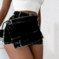 thumbnail image 1 of Summer Savings Clearance! Edvintorg Irregular Denim Skirts Women Streetwear Jean Skirt Plus Size Women's High Waist Slimming Denim Culottes With Shorts Skirts Black M, 1 of 6