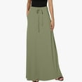 thumbnail image 1 of Edvintorg Long Skirts for Women Fashion Solid Color Bandage Elastic Waist Casual Maxi Skirt with Pockets Plus Size Women's Clothing Multi-color M, 1 of 7