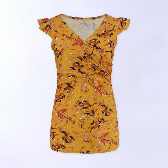 Edvintorg Nursing Tops Breastfeeding for Women Fashion Flower Printed Sleeveless Maternity Shirt Breastfeeding Clothes Top Vest