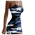 thumbnail image 1 of Summer Savings Clearance! Edvintorg Sexy Dresses Party Night Club Dress 2024 Trendy Women Camouflage Bodycon Sleeveless Sling Bag Hip Dress Summer Plus Size Clothing Blue XL, 1 of 5