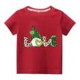 thumbnail image 1 of Edvintorg St. Patrick's Day Kids T Shirts for Boys Fashion Cute Printed Round Neck Short Sleeve Tops Summer Cotton Tshirt 3-10Years Children's Clothing Girls, 1 of 3