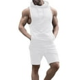thumbnail image 1 of Edvintorg Summer 2 Piece Sportswear Outfit for Men Streetwear Fashion Sleeveless Hoodies Tops and Shorts Sets Two-Piece Sports and Leisure Tracksuit Suit, 1 of 7
