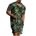 thumbnail image 1 of Summer Savings Clearance! Edvintorg Summer Men's Hawaiian Suit Short Sleeve Printed Button Shirt Beach Shorts Sets Street Casual Men's Suit 2 Pieces Men Clothing, 1 of 7