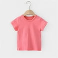 thumbnail image 1 of Summer Savings Clearance! Edvintorg Teeanger Boys Solid Tee Shirt Candy Colors T-Shirts For Kids Girls Summer Short Sleeve Tops Baby Toddler Cotton Clothes 12Months-12 Years, 1 of 5