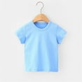 thumbnail image 1 of Edvintorg Teeanger Boys Solid Tee Shirt Candy Colors T-Shirts for Kids Girls Summer Short Sleeve Tops Baby Toddler Cotton Clothes 12Months-12 Years, 1 of 6