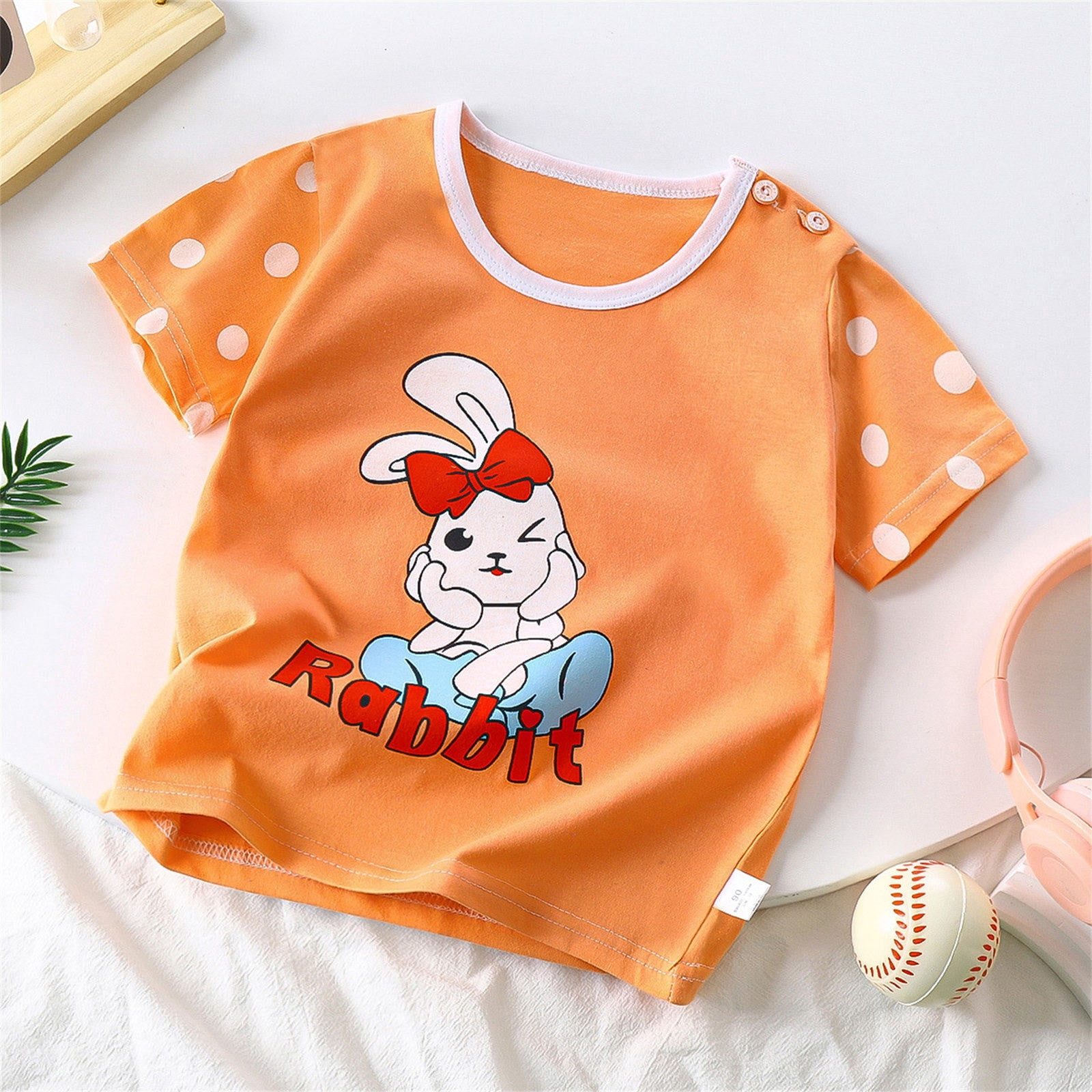 Smile Print 6 Month To 6 Year Summer Time Baby & Kids Super Comfy T-shirt Set