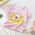 thumbnail image 1 of Edvintorg Toddler Baby Boys Girl T-Shirts Kawaii Cartoon Print Comfortable T Shirt Solid Color Short Sleeve Cotton Tops Tee Shirts 6Months-6Years Kids Clothes, 1 of 4