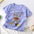 thumbnail image 1 of Summer Savings Clearance! Edvintorg Toddler Baby Boys Girl T-Shirts Kawaii Cartoon Print Comfortable T Shirt Solid Color Short Sleeve Cotton Tops Tee Shirts 6Months-6Years Kids Clothes, 1 of 4